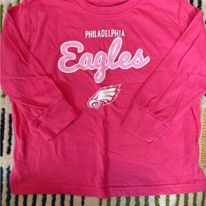 Philadelphia Eagles Kids Pink Long Sleeve Shirt